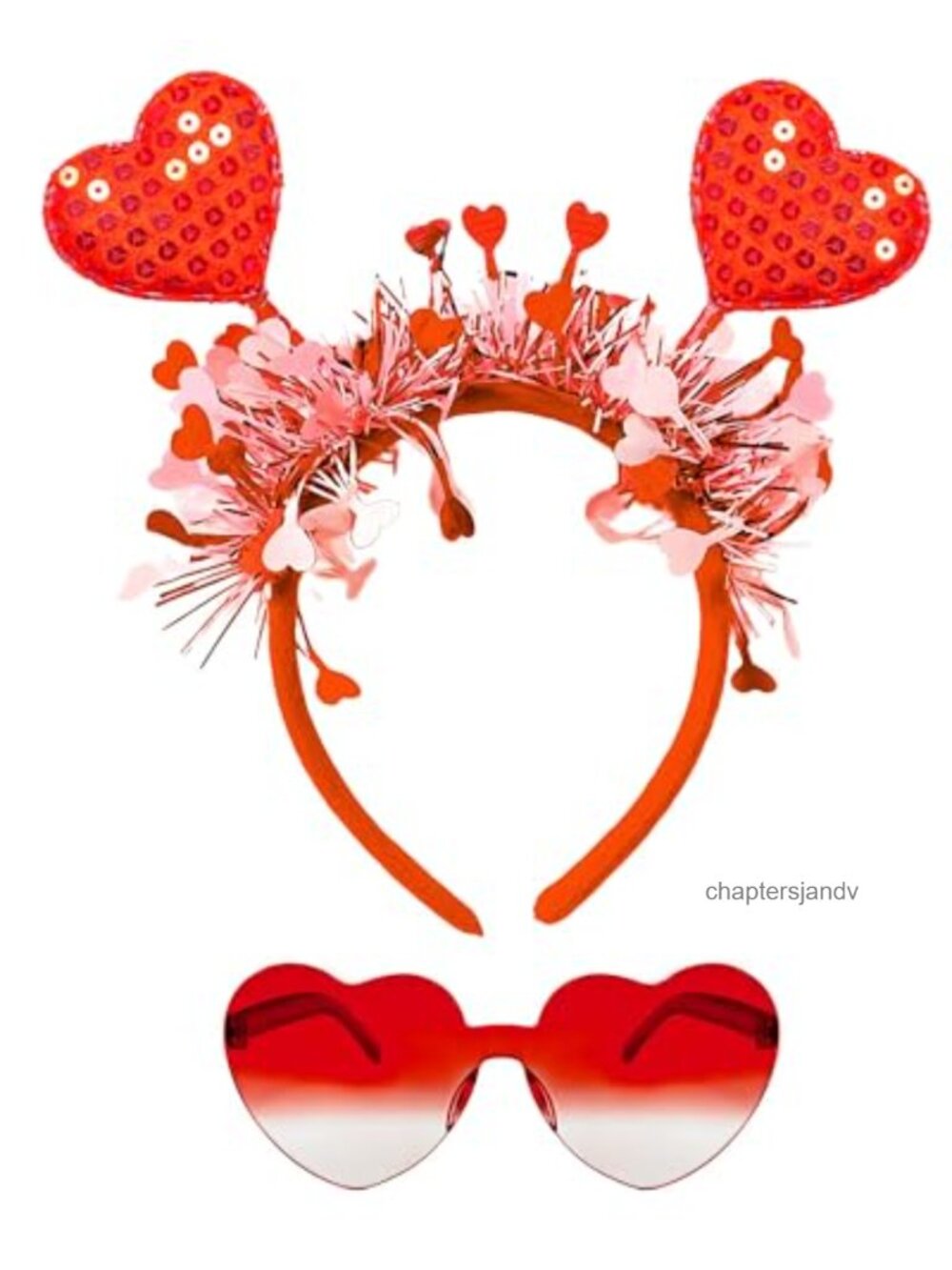Heart Headband & Sunglasses Set Valentine's Day Halloween Party Costume